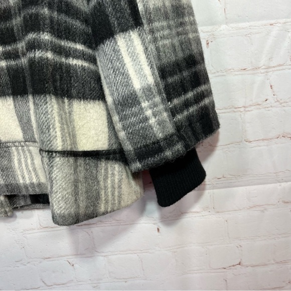 Green With Envy Coat Womens Large Black Wool Blend Jacket Lined Pockets Buttons - Picture 14 of 14